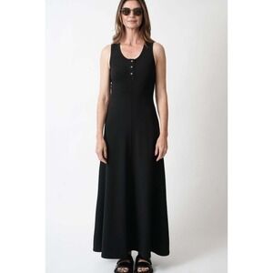 Proenza Schouler Rey Cotton Maxi Dress in Black sz M